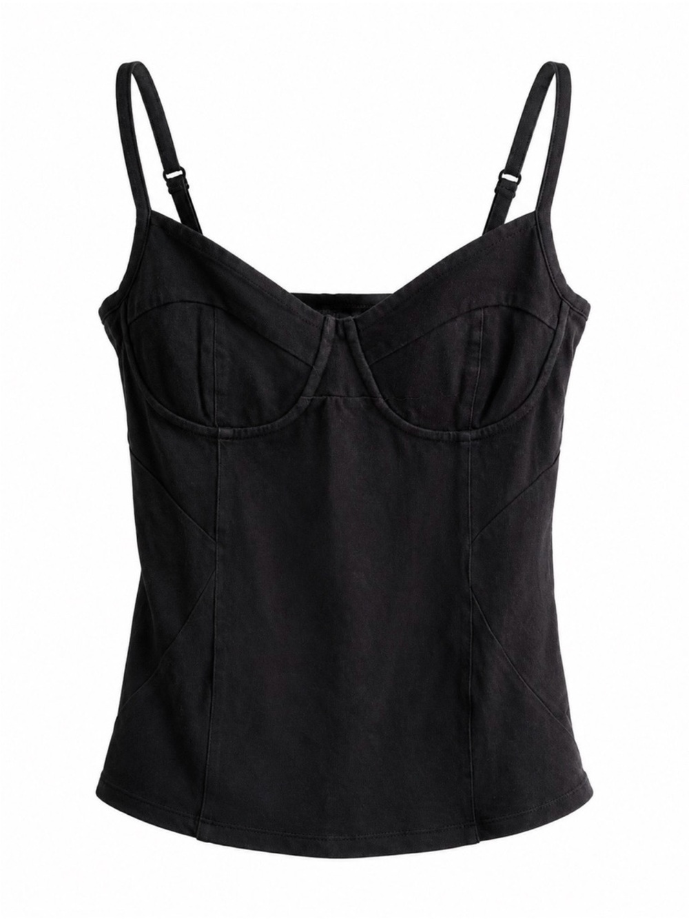 Gentle fawn Black Slim Bustier Cotton Top